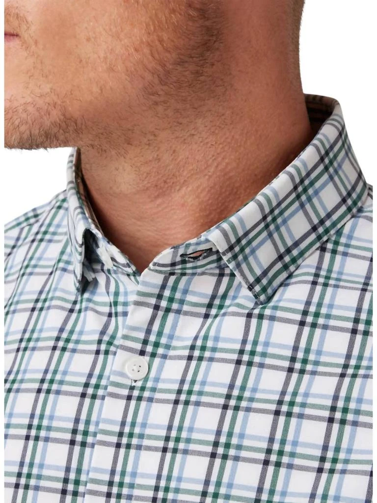 Mizzen + Main No Tuck Button-Up Shirt In White Noah Plaid 3