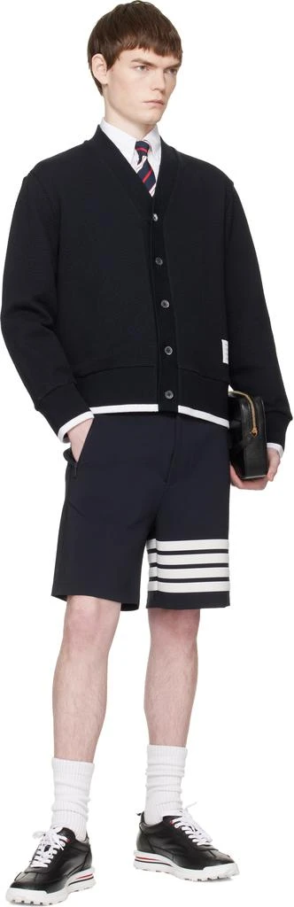 Thom Browne Black Pebble Grain Leather Pouch 4