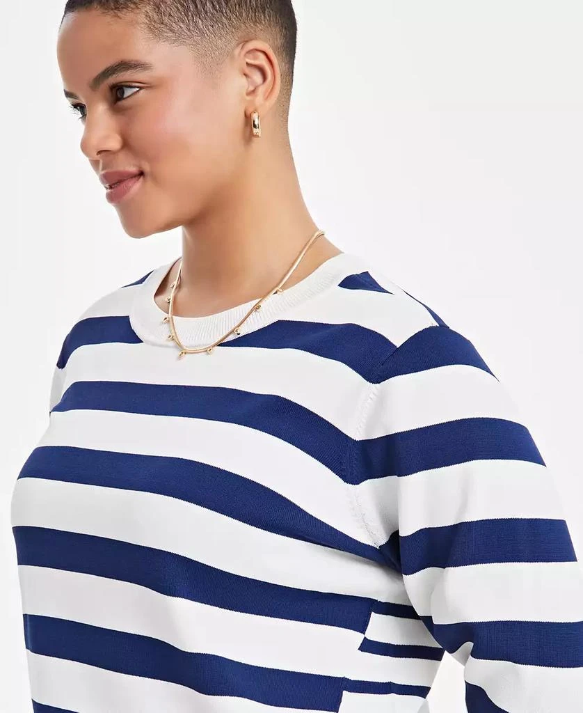 On 34th Trendy Plus Size Striped Pullover Sweater, Exclusively at Macy's 3