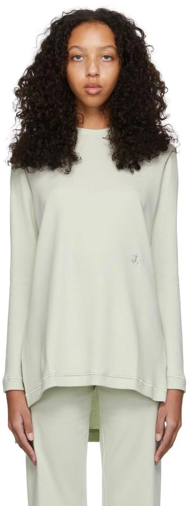 Jil Sander Green Wool & Nylon Long Sleeve T-Shirt 1