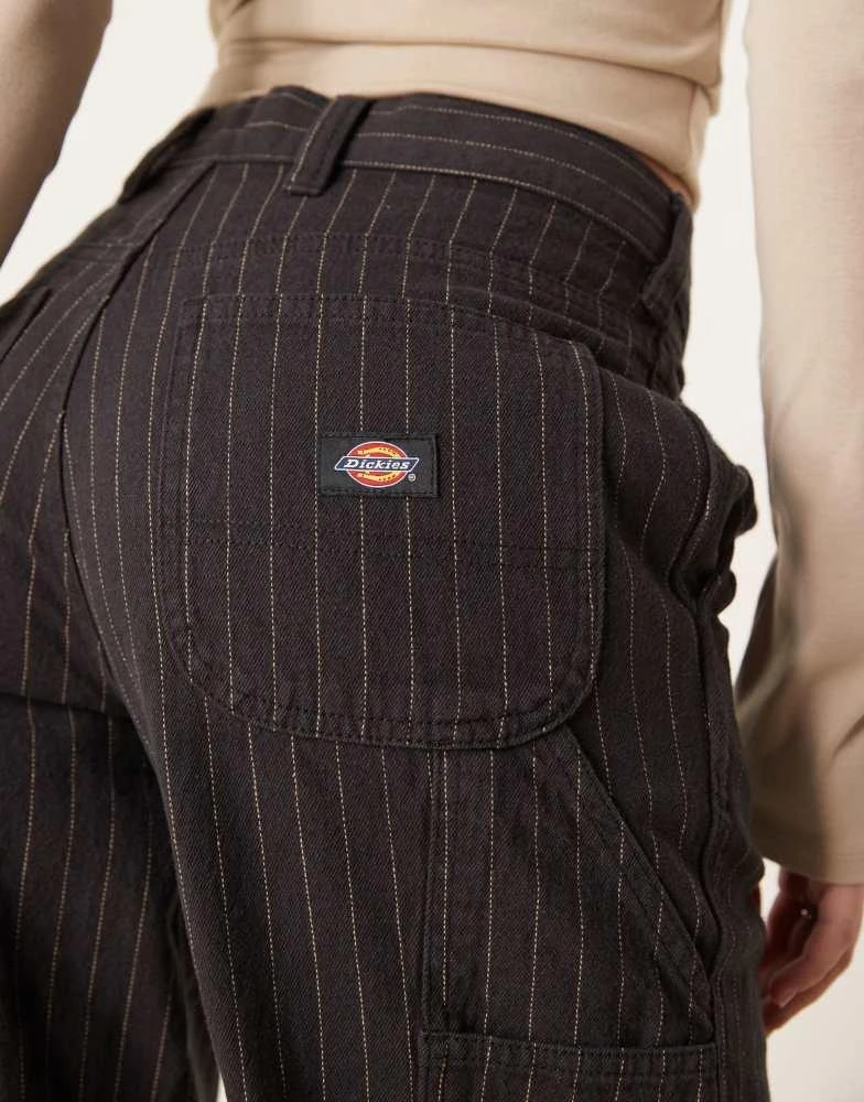 DICKIES Dickies service stripe carpenter trousers in black 2