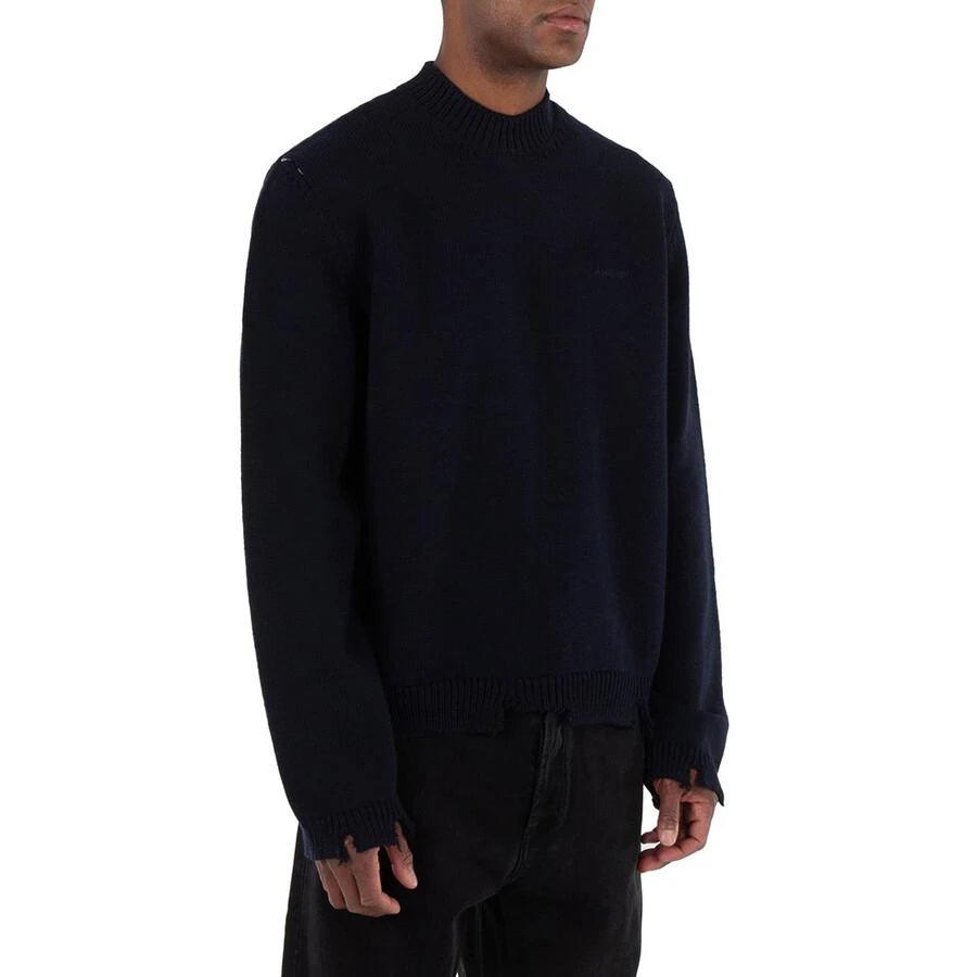 Ambush Navy Felted Knit Distressed Jumper 3