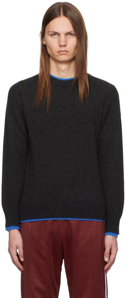 WALES BONNER Black Steady Knit Sweater 1