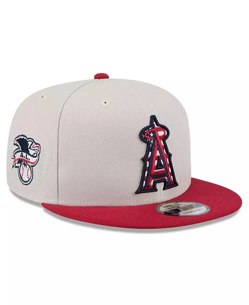 New Era Men's Red Los Angeles Angels 2024 Fourth of July 9FIFTY Snapback Hat 1