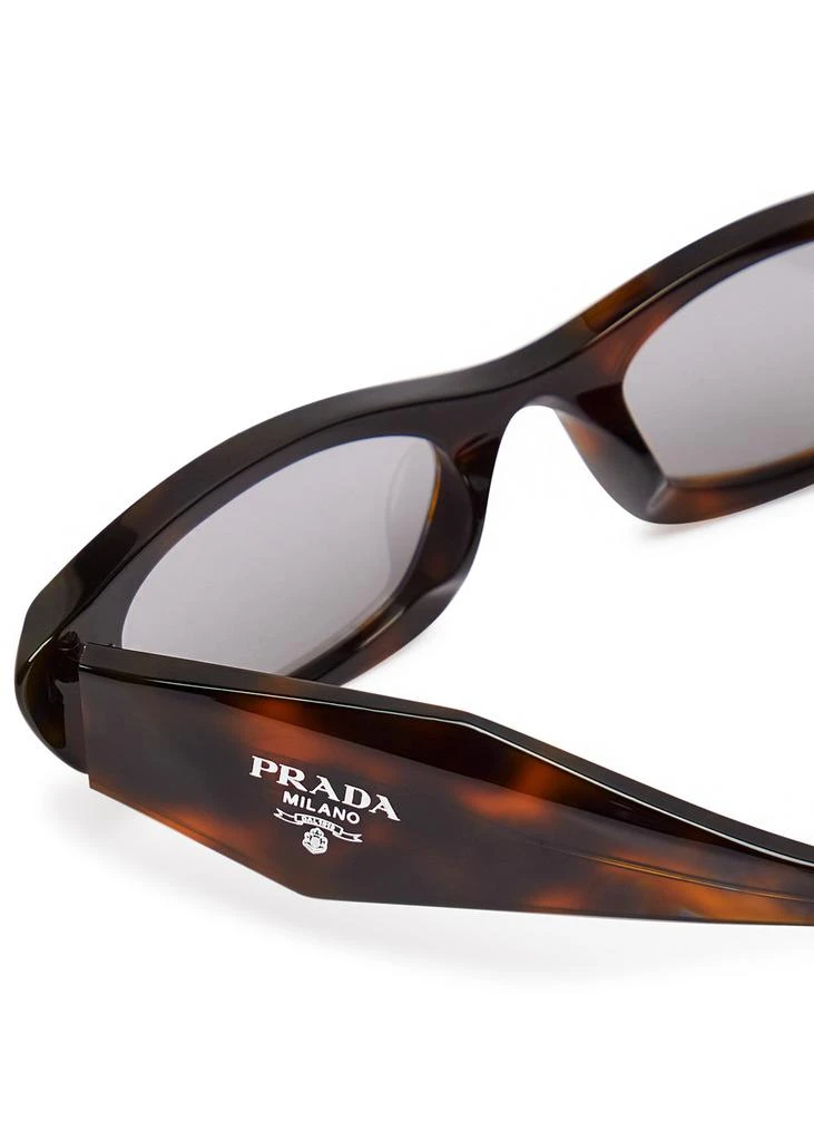 Prada Narrow oval-frame sunglasses 3