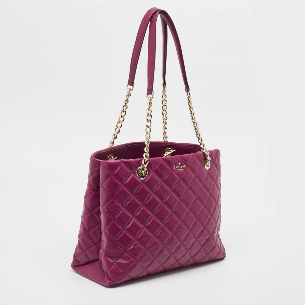 Kate Spade Burgundy Quilted Leather New York Natalia Tote 2