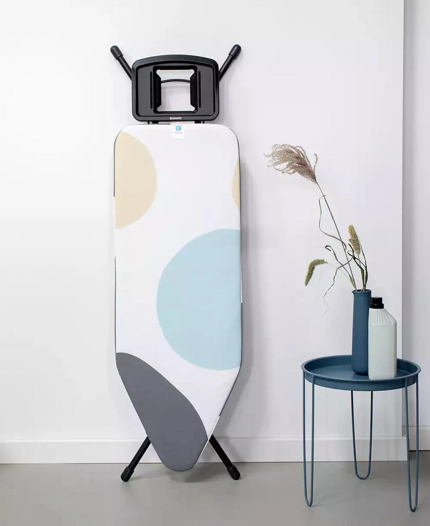 Brabantia Ironing Board C, 49" x 18", 124 x 45 Centimeter - Solid Steam Iron Rest, 1" 25 Millimeter White Frame 4