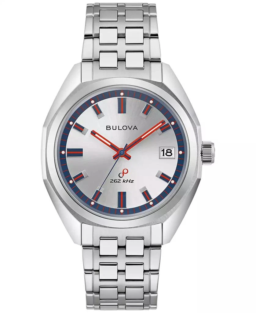 Bulova Men's Classic Jet Star Stainless Steel Bracelet Watch 40mm Gift Set 2