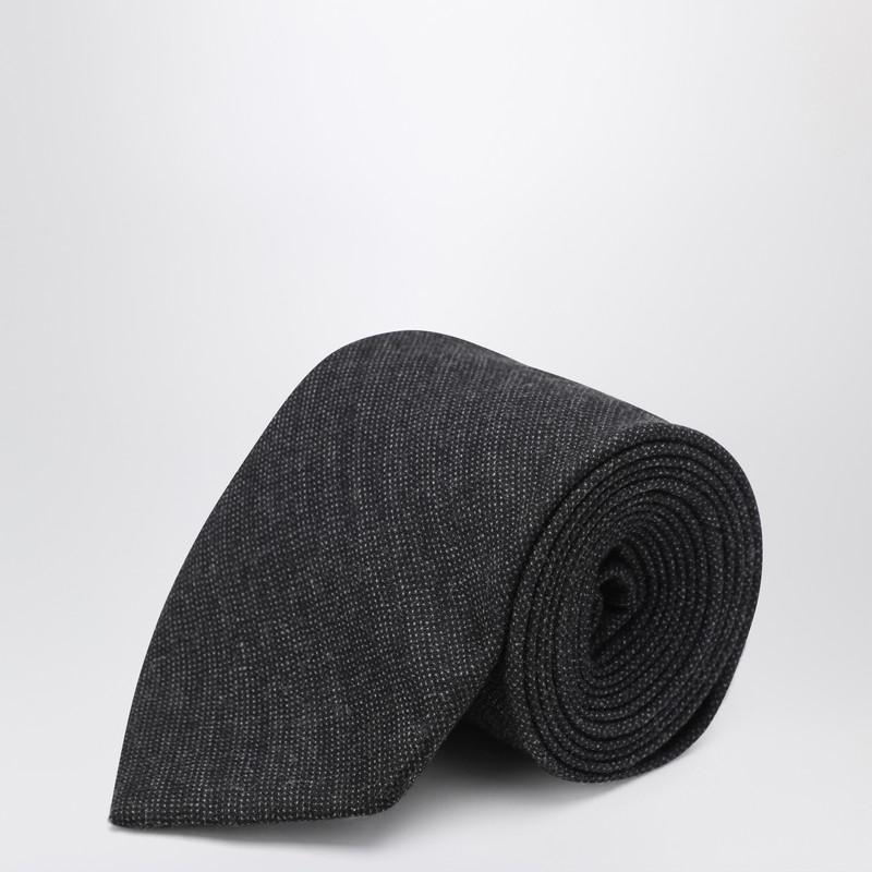 Prada Anthracite Wool Tie