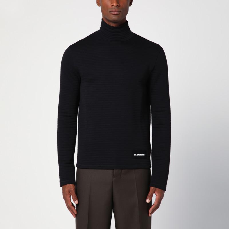Black Roll Neck Turtleneck by Jil Sander on Sale