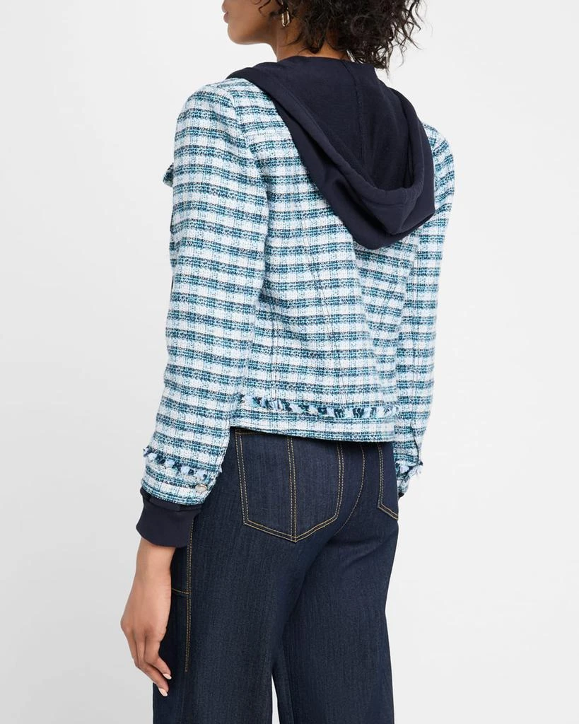 Cinq a Sept Emery Hooded Tweed Jacket 4