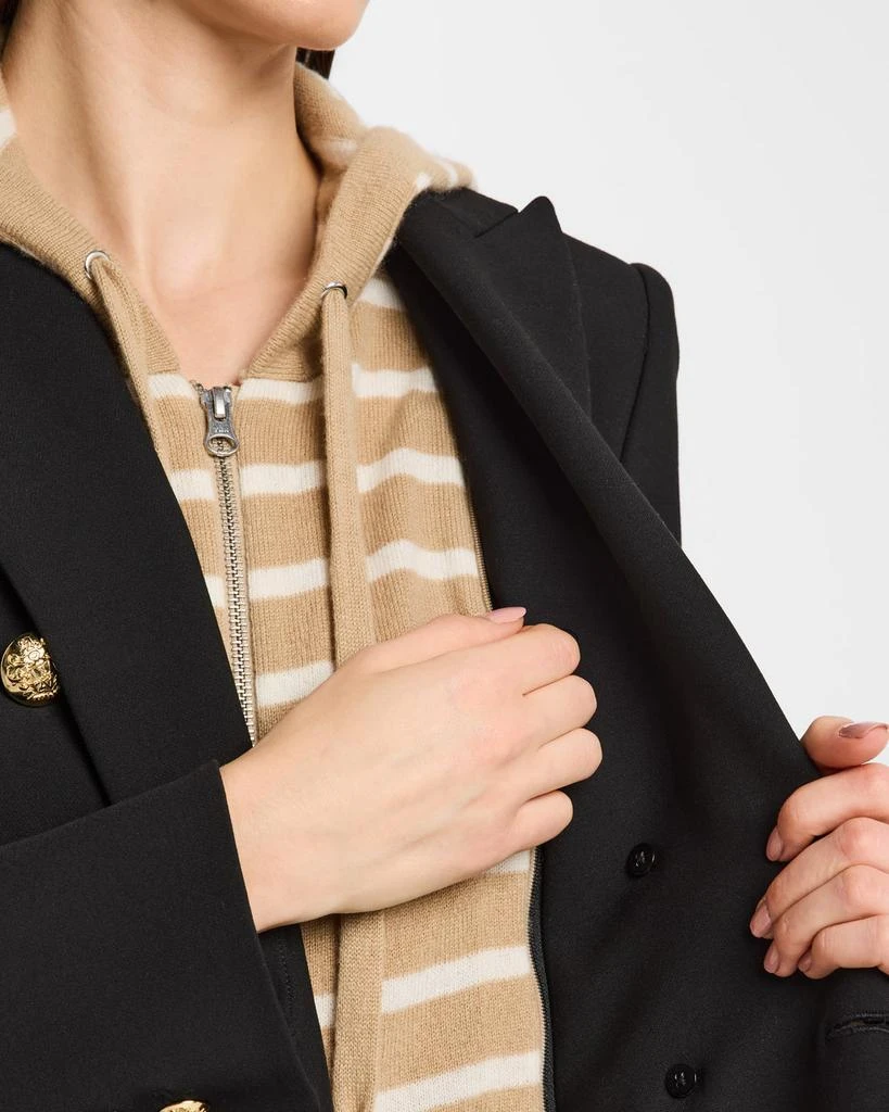 VERONICA BEARD Stripe Cashmere Hoodie Dickey 5