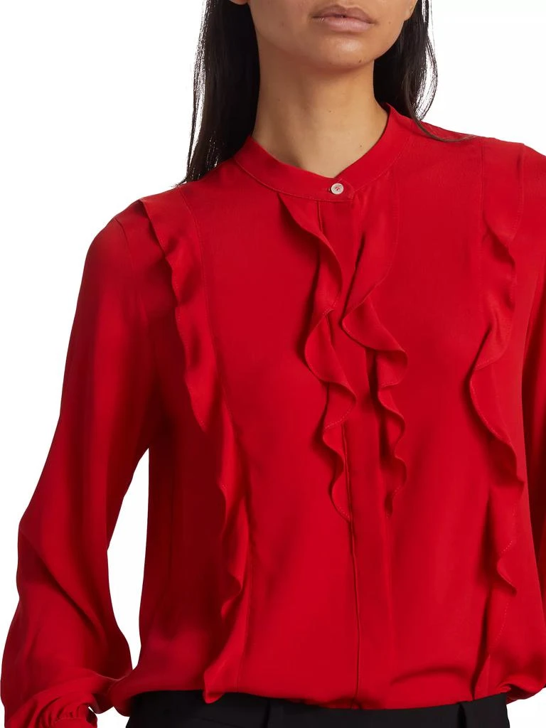 Marella Aguzze Ruffled Silk Blouse 6