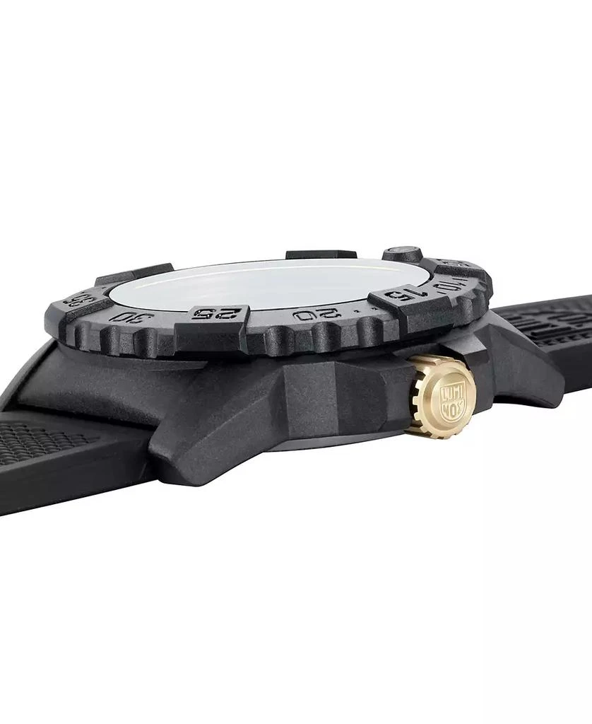 Luminox Men's Swiss Navy Seal Military Dive Gold Black Rubber Strap Watch 45mm 5