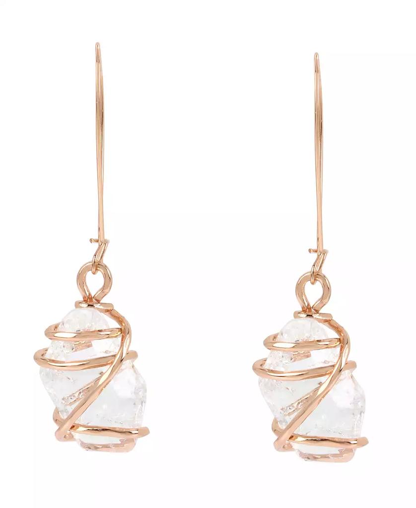 Robert Lee Morris Faux Stone Caged Dangle Earrings