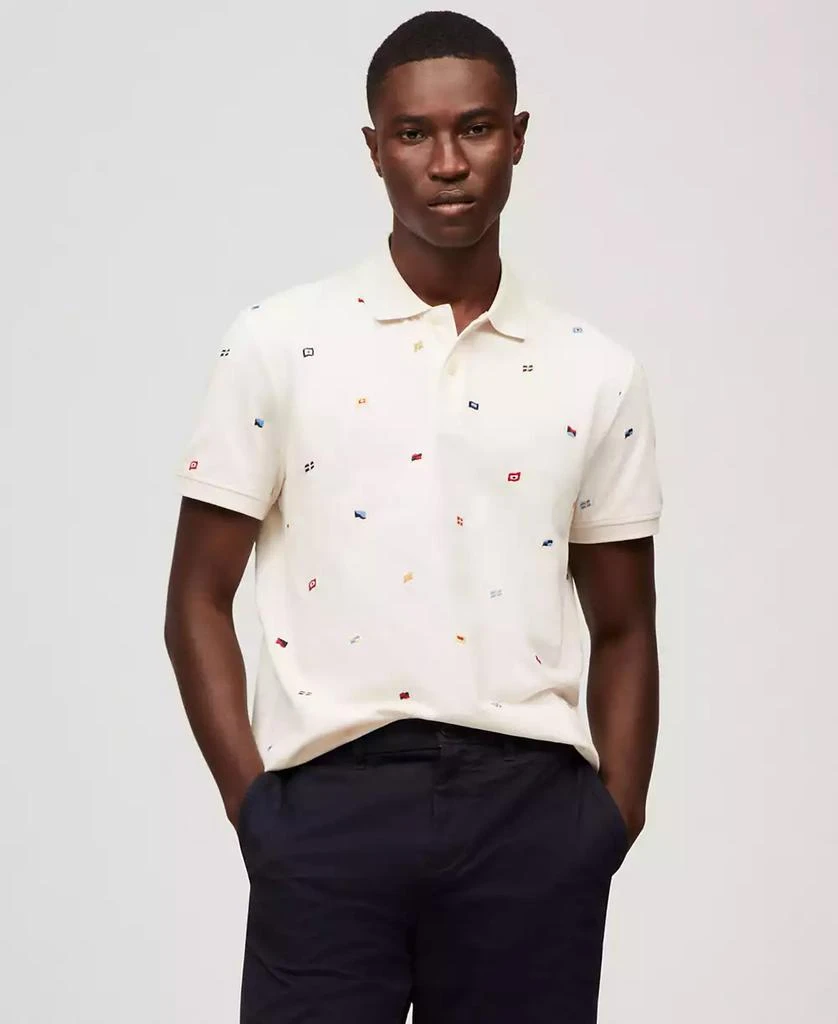 Tommy Hilfiger Men's Regular Fit Allover Flag Polo Shirt 1