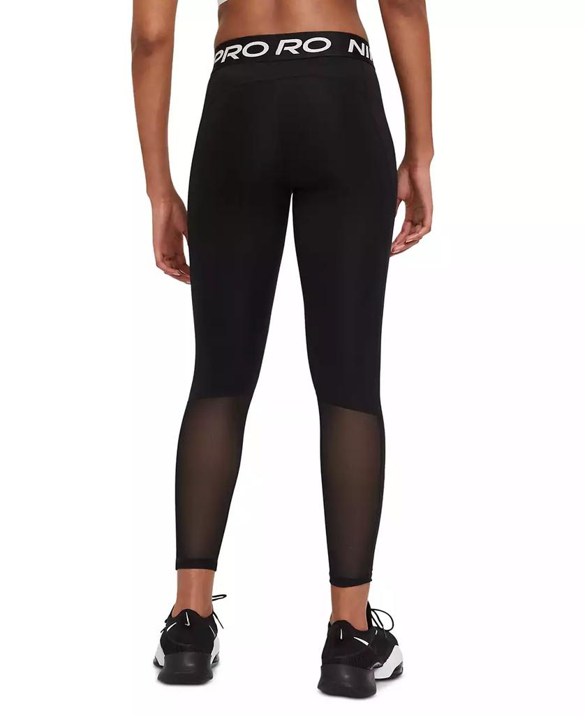 NIKE Pro Women's Mid-Rise Mesh-Paneled Leggings