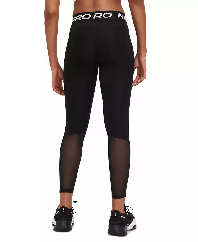 Nike Pro Women's Mid-Rise Mesh-Paneled Leggings 2