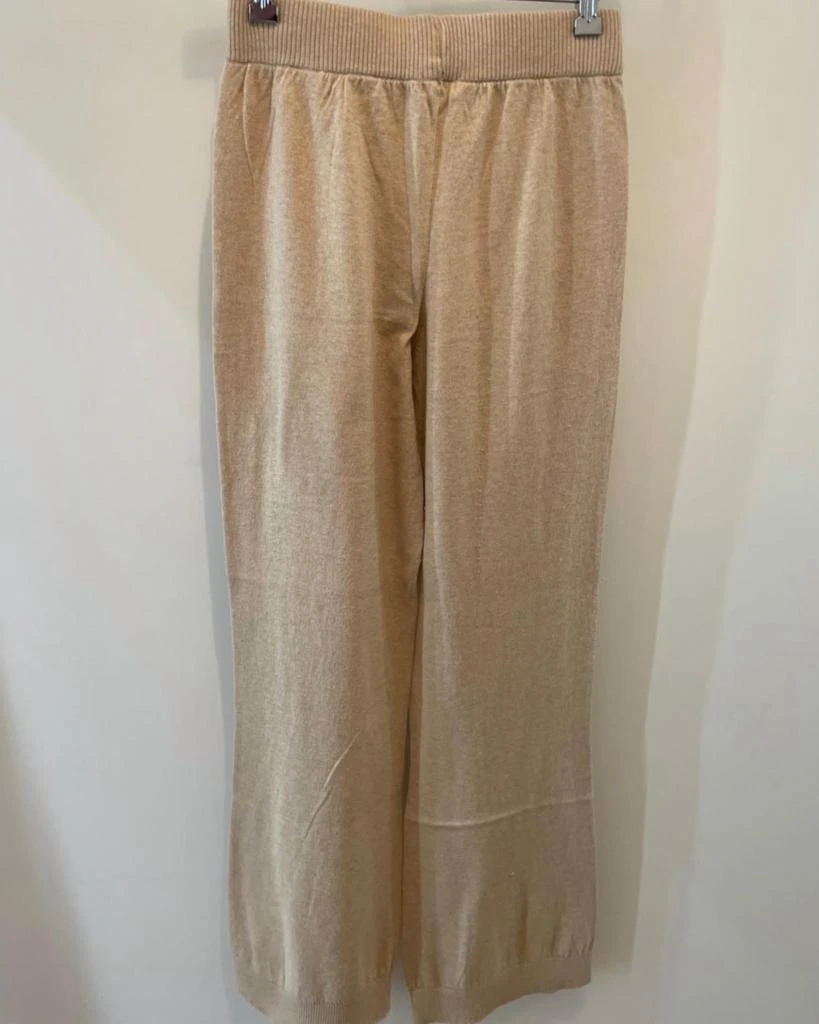 Minnie Rose Minnie Rose - Women
s Cotton Cashmere Frayed Edge Wide Leg Pants 2