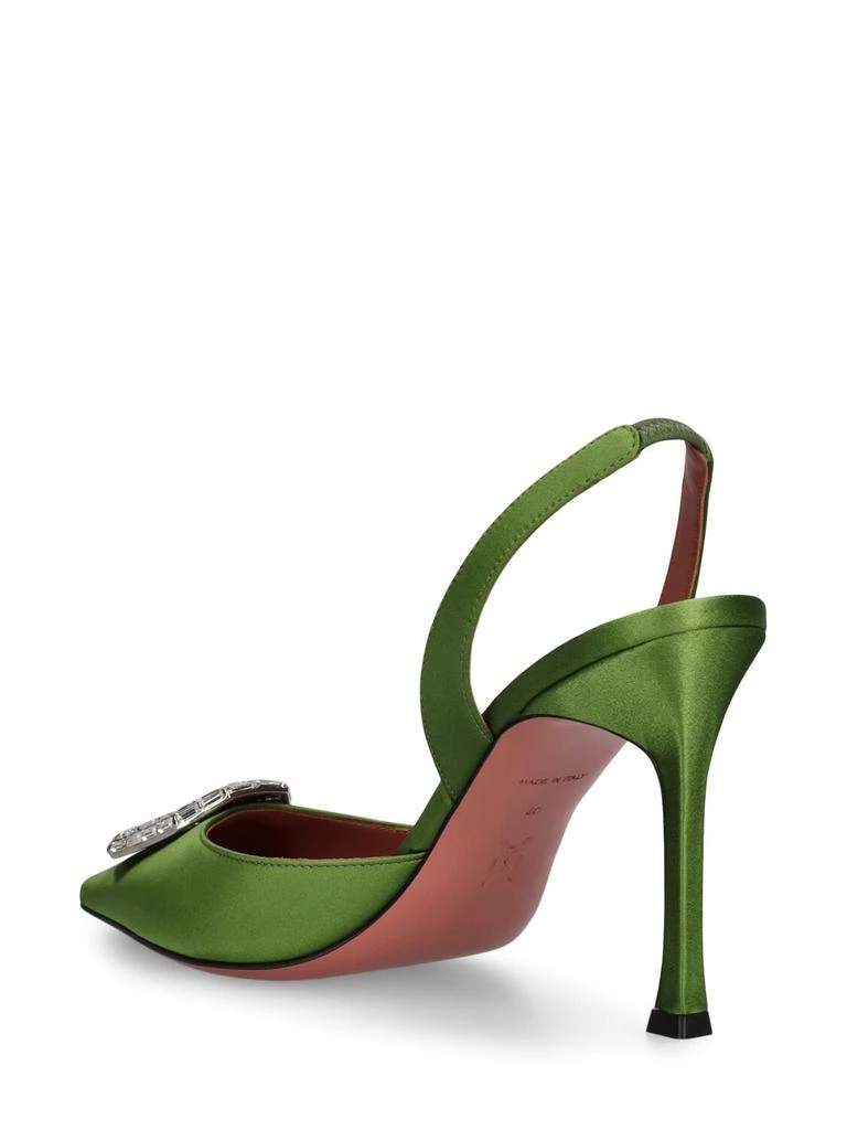 Amina Muaddi 90mm Camelia Satin Slingbacks 3