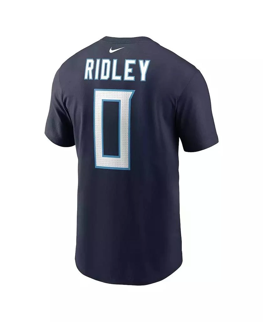 NIKE Men's Calvin Ridley Navy Tennessee Titans Player Name Number T-Shirt 3