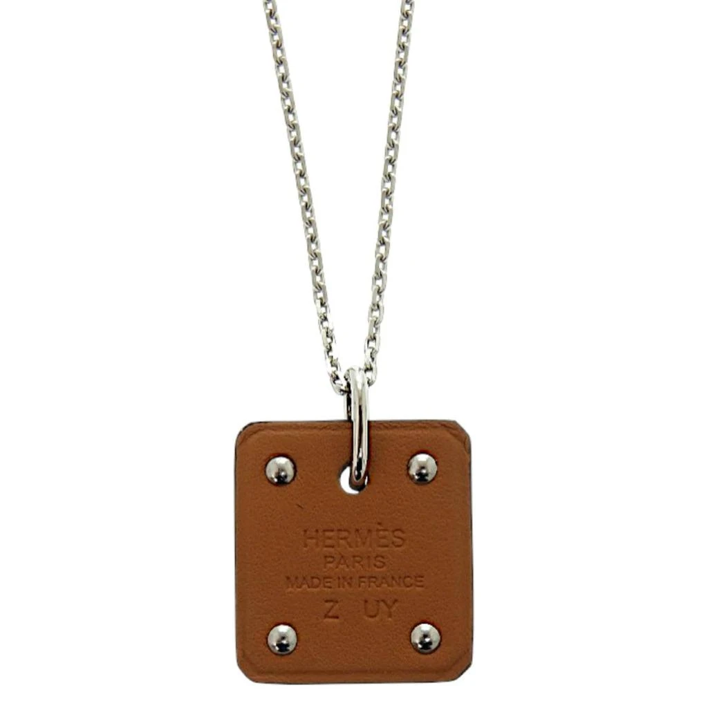 Hermes Leather Metal Necklace (Pre-Owned) 2