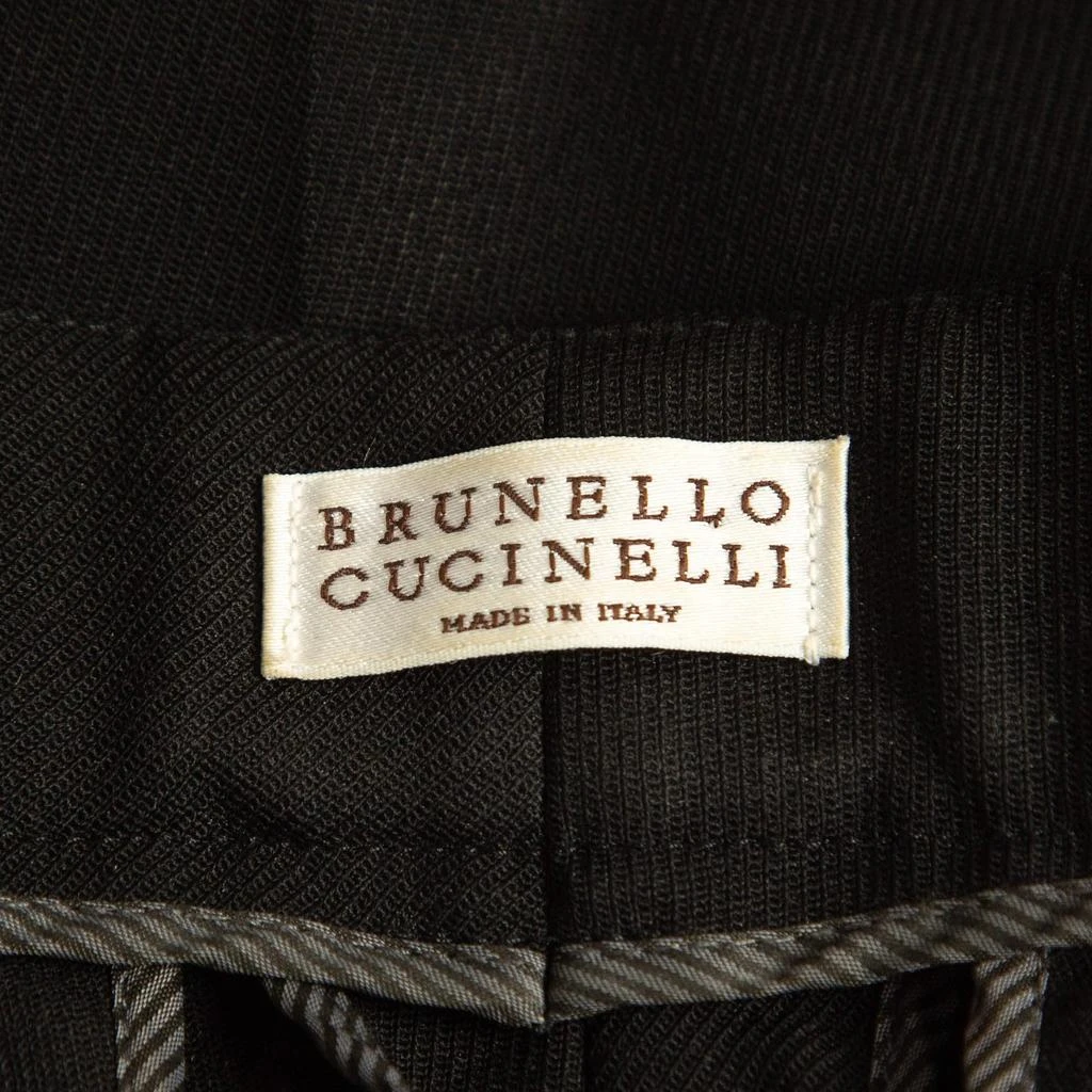 Brunello Cucinelli Brunello Cucinelli Black Wool Cropped Trousers S 4