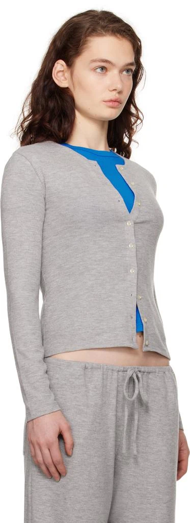 LESET Gray Lauren Classic Cardigan 2