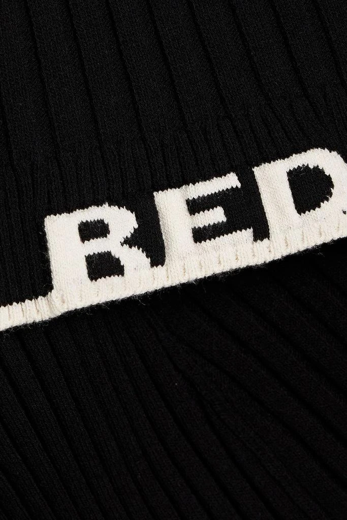 RED Valentino Ribbed-knit mini dress 4