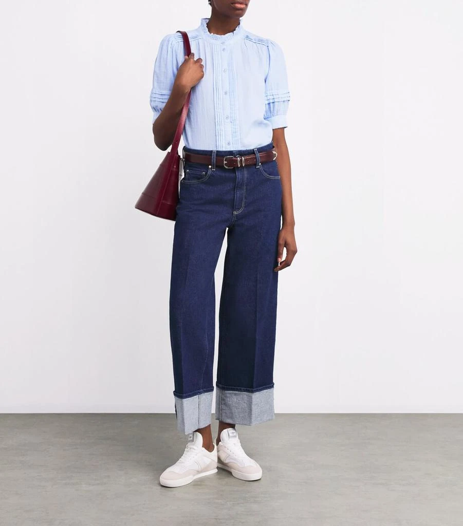 ME+EM Cotton Frill-Trim Blouse 2