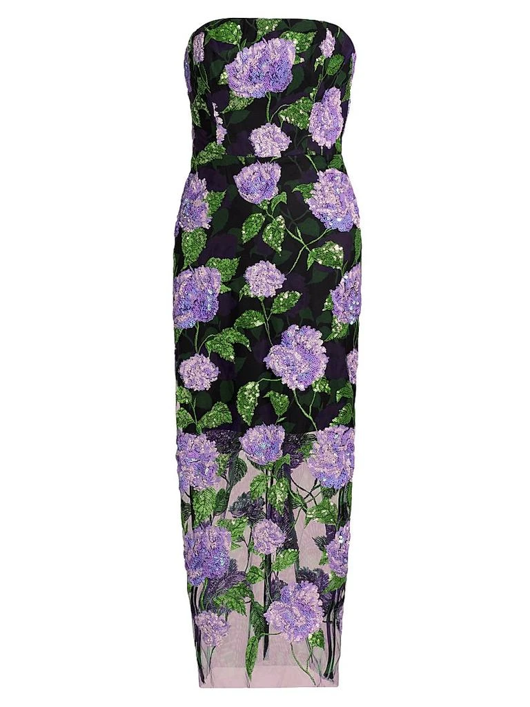 Milly Kait Sequined Floral Midi-Dress 1