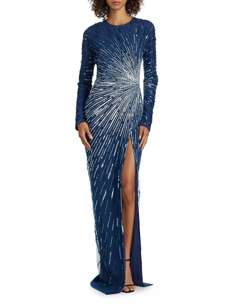 Pamella Roland Starburst Embroidered Tulle Gown 3