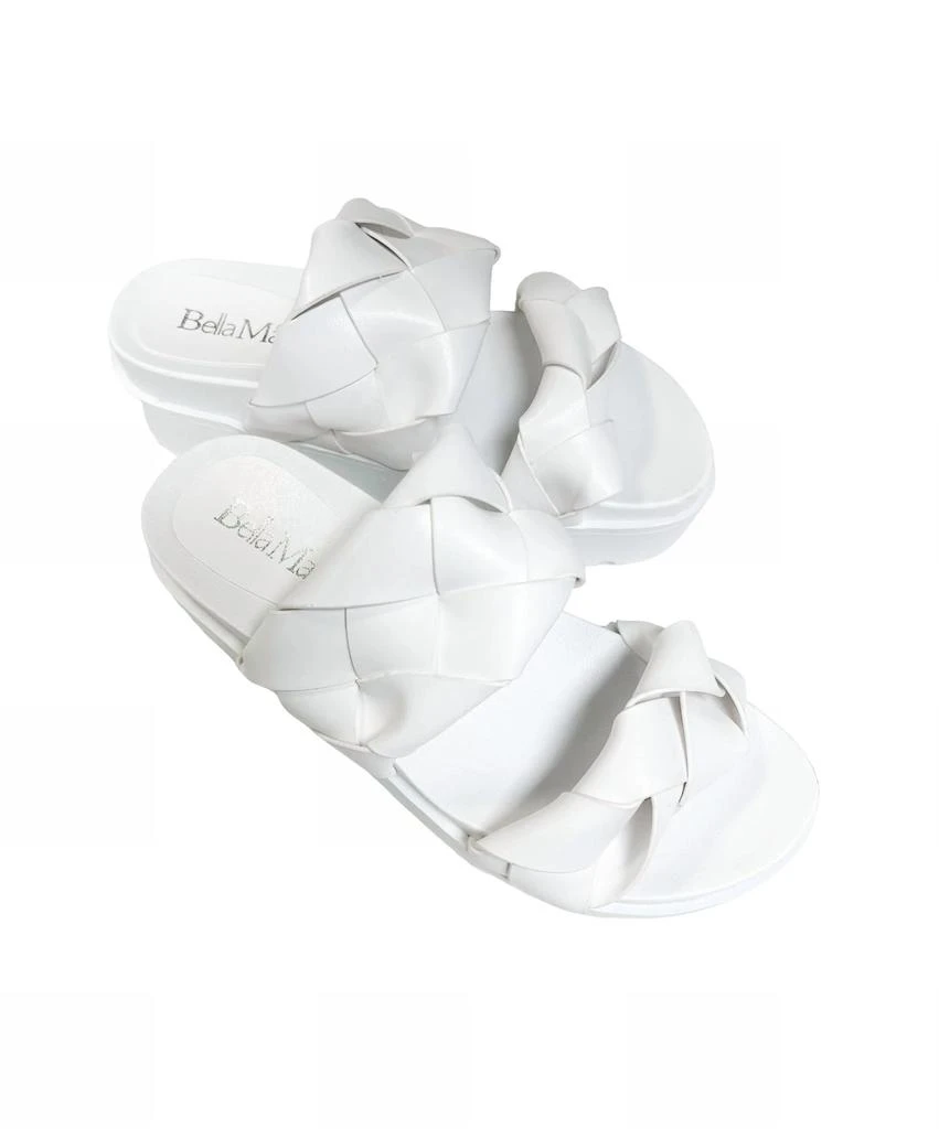 Bella Marie Women's Judy Platform Sandal In White 1