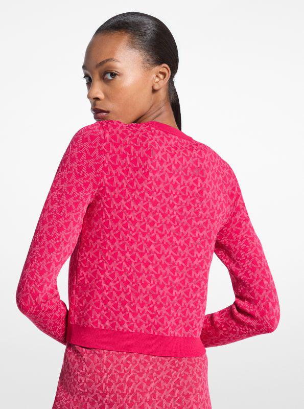 Michael Kors Logo Jacquard Cropped Jacket