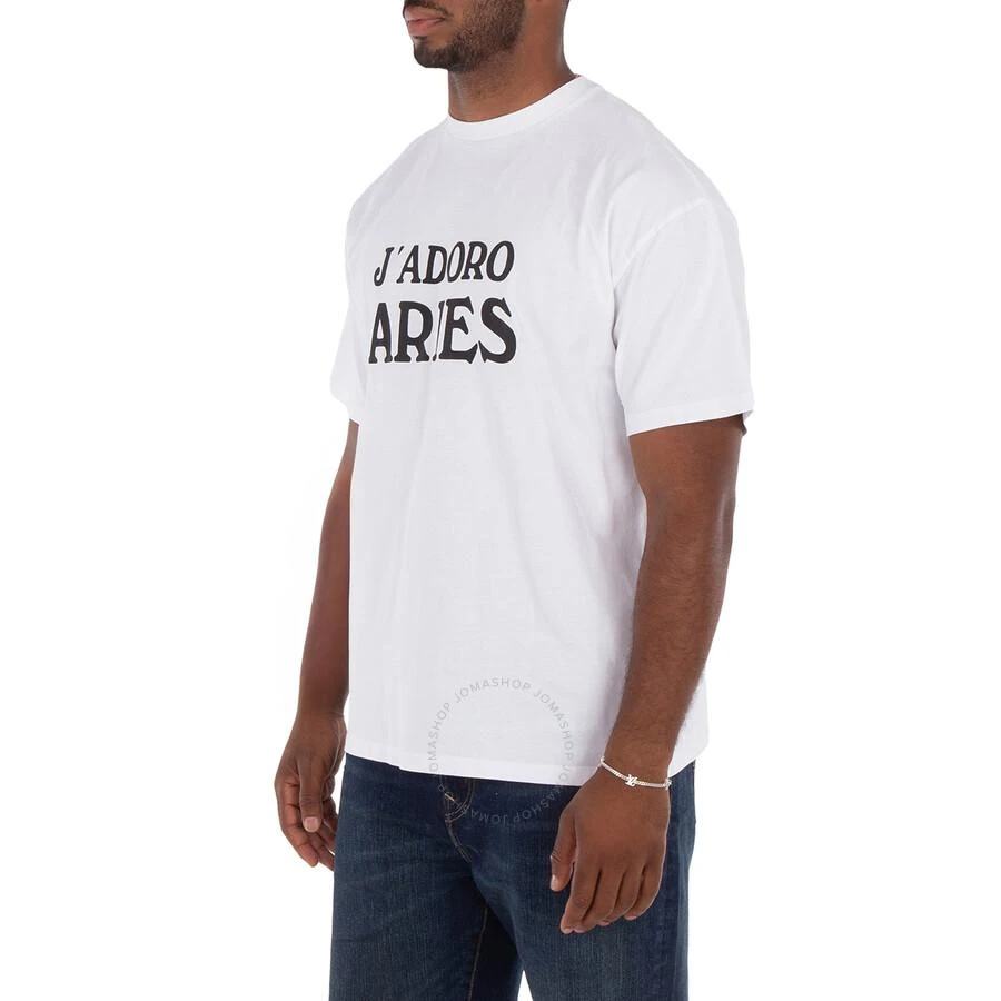 Aries Aries Men's White Baby Fit J'Doro T-Shirt, Size Small 2