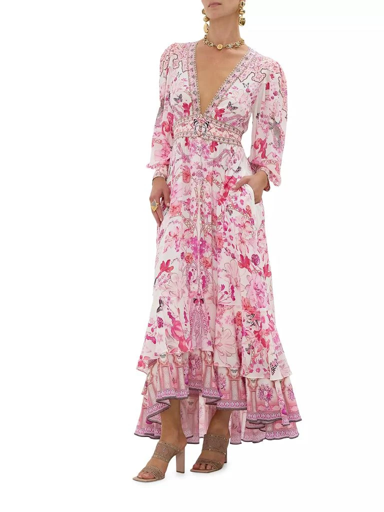Camilla Floral Linen Maxi Dress 4