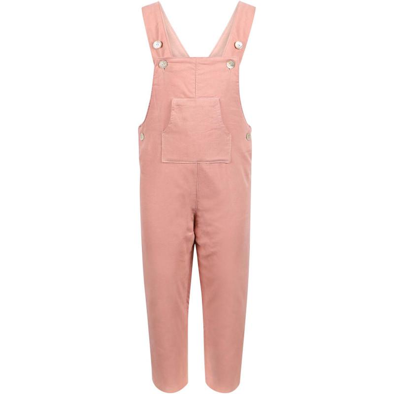 Tartine et Chocolat Corduroy long dungaree in pink