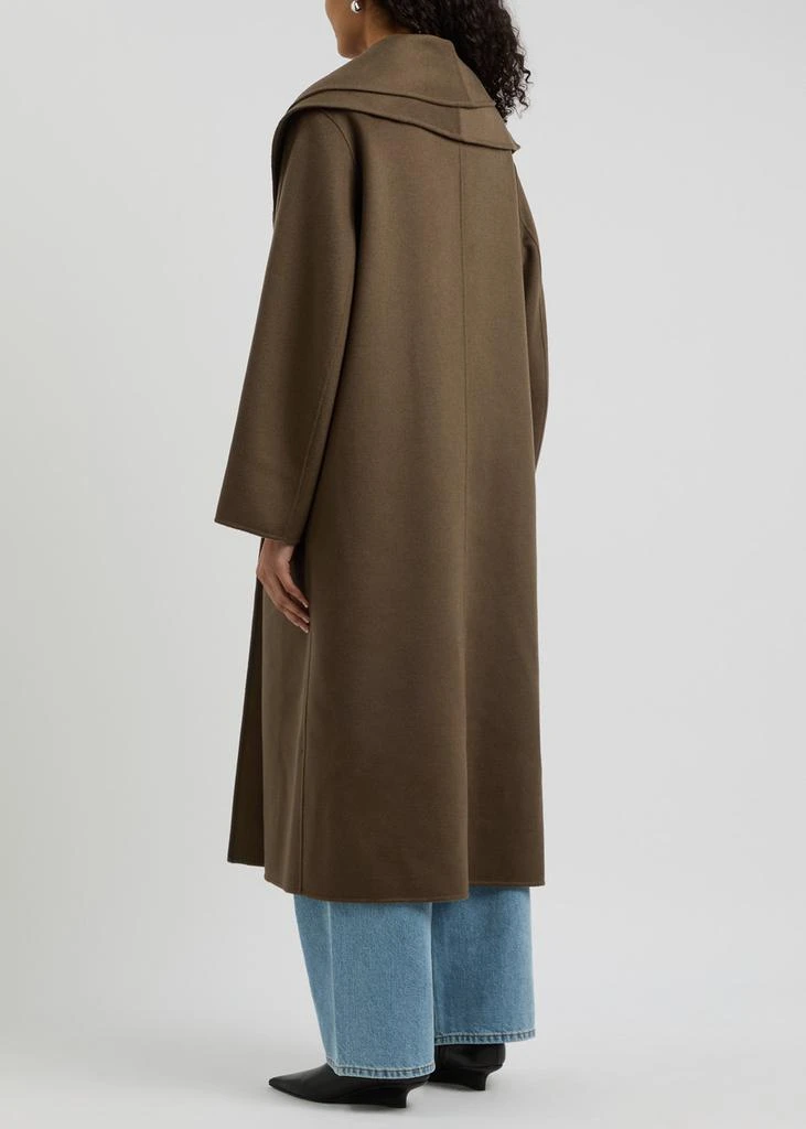 Rohe Layered scarf-effect wool coat 3