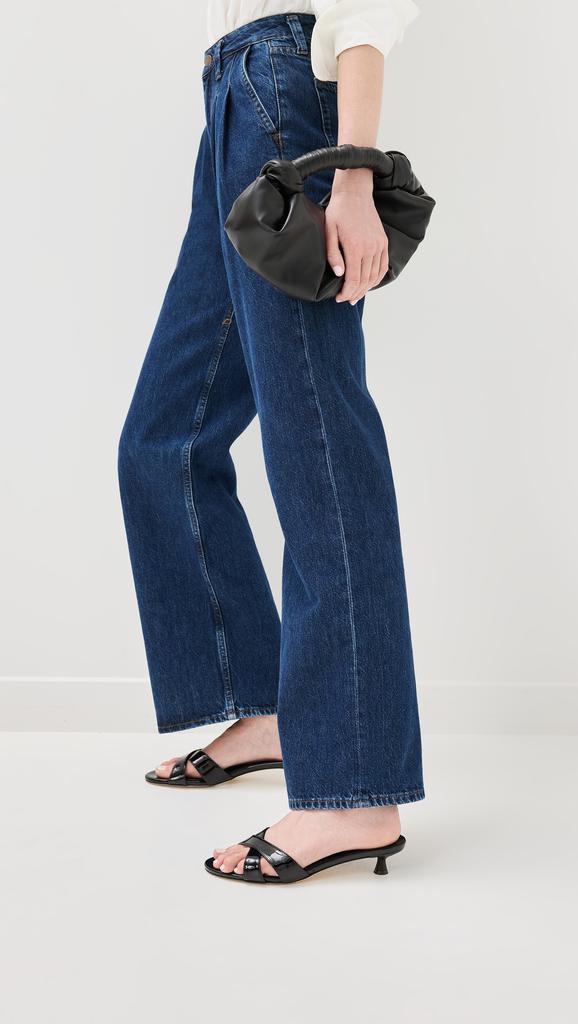 AEYDE Stina Patent Calf Leather Black Sandals