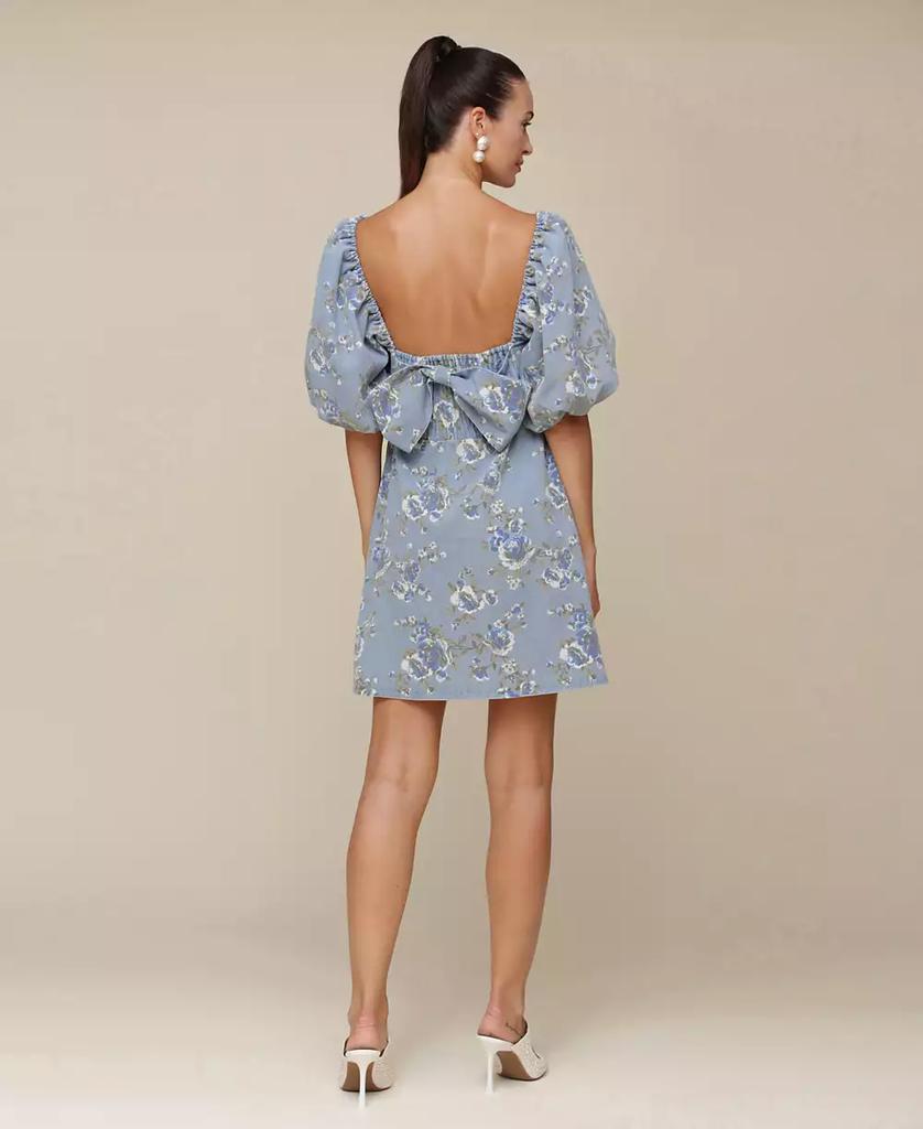 Avec Les Filles Women's Square-Neck Short-Sleeve Baby Doll Dress