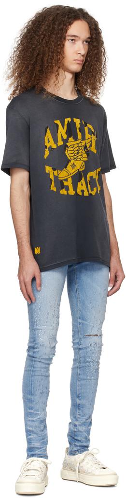 【日常を特別に】AMIRI ブルー Crystal Shotgun ジーンズ 日常を特別に】AMIRI ブルー Crystal Shotgun ジーンズ