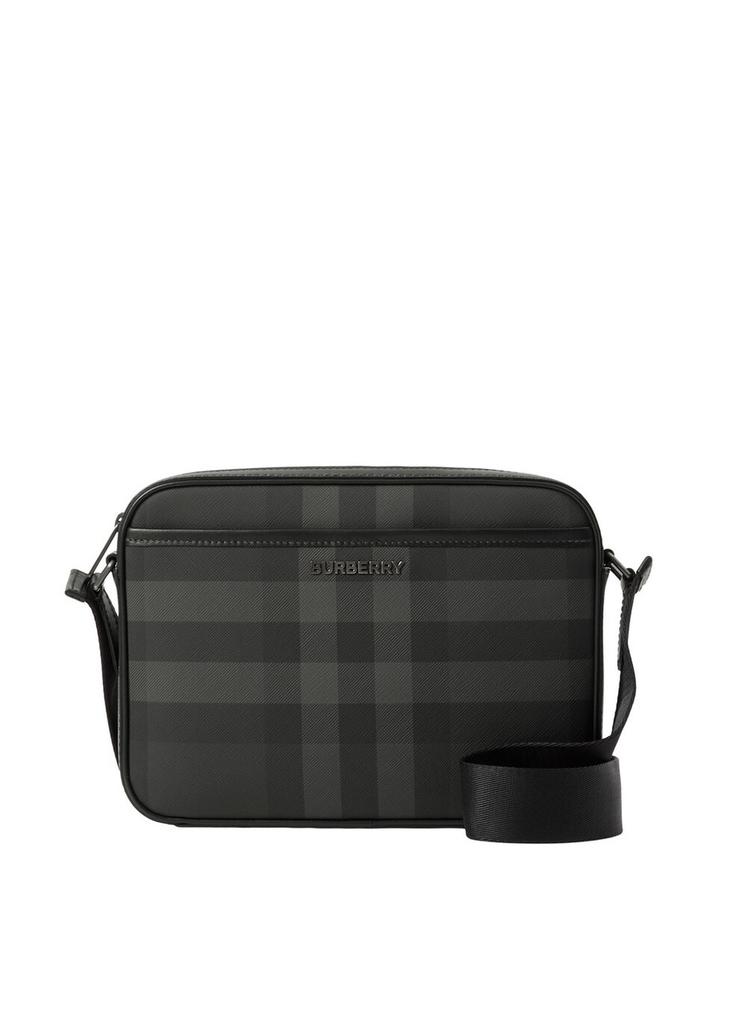 ショルダーバッグ BURBERRY Men Shoulder Bags 8089292 B9744 Black Burberry Men's Check Jacquard Crossbody Bag | Neiman Marcus