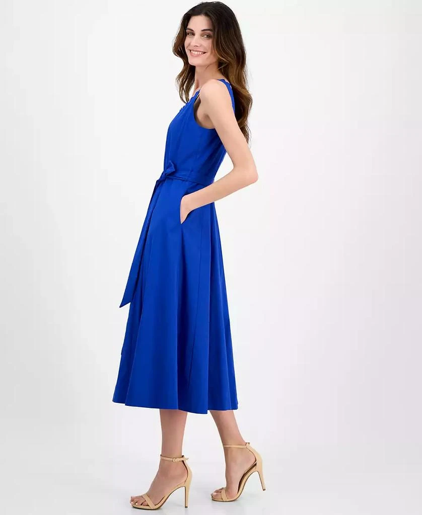 Anne Klein Women's Tie-Waist Seamed Fit & Flare Midi Dress 3