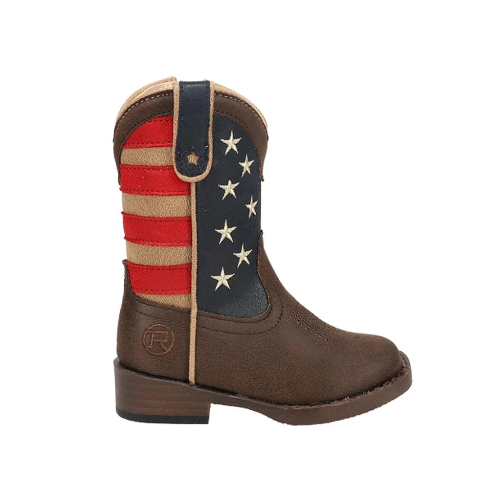 Roper American Patriot Square Toe Cowboy Boots (Toddler)