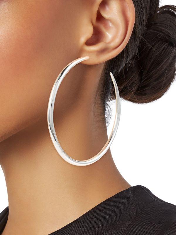 Ava & Aiden Silverplated Large Hoop Earrings