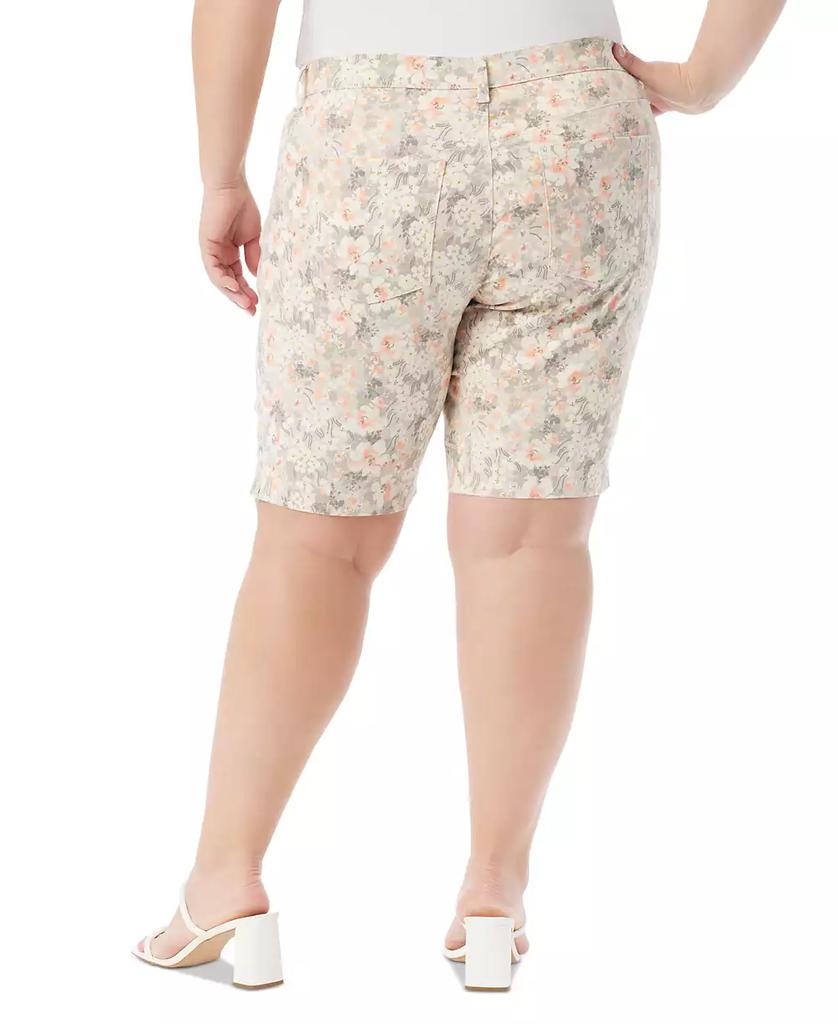 Gloria Vanderbilt Plus Size Amanda Floral-Print Bermuda Shorts