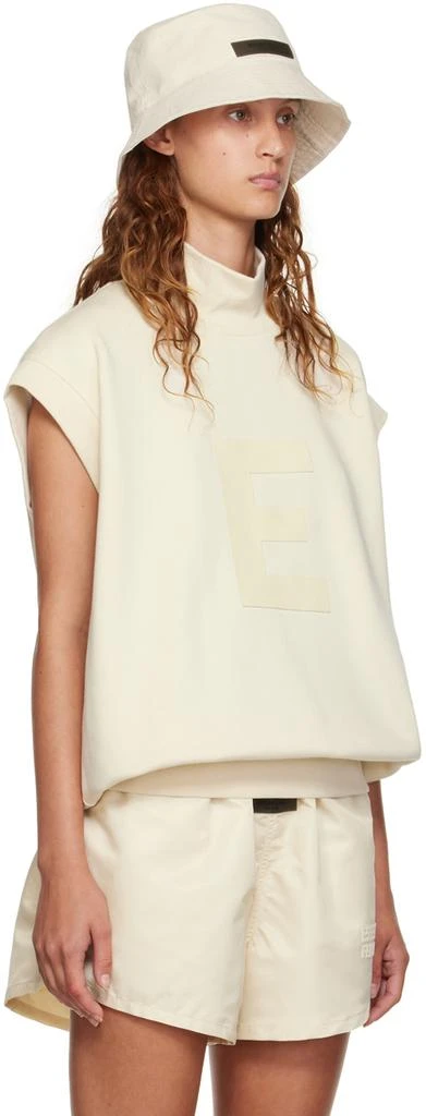 Essentials Off-White Mock Neck Vest 2