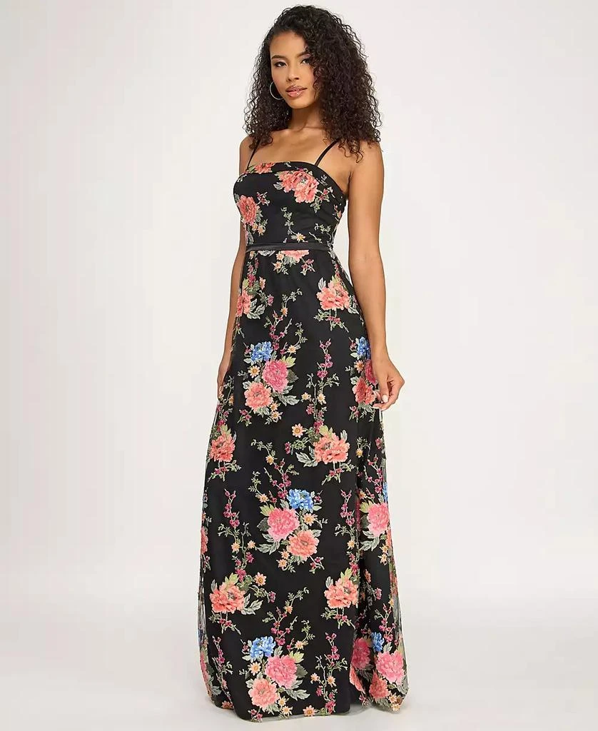 City Studios Women
s Floral Embroidered Gown, Created for Macy
s 2