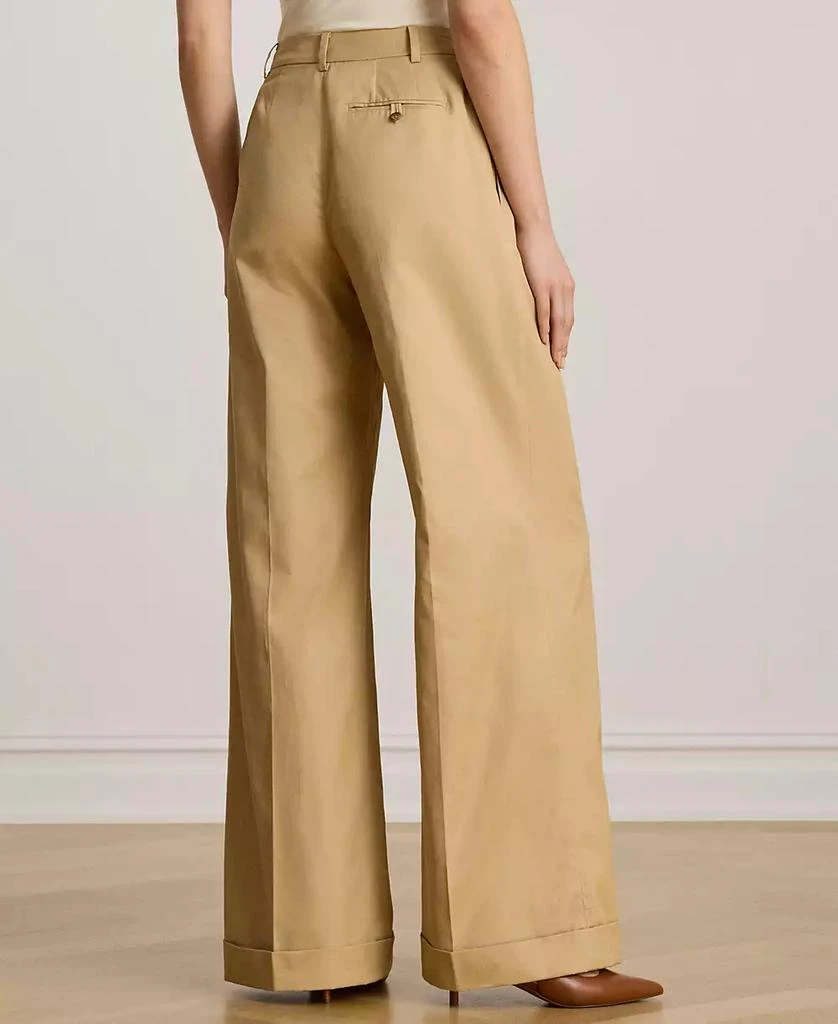 Ralph Lauren Women
s Pleated Cotton Twill Wide-Leg Pants 3