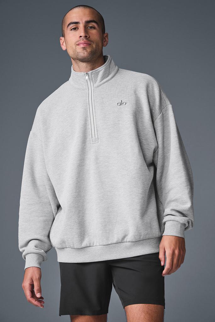 Alo Accolade 1/4 Zip Pullover - Athletic Heather Grey